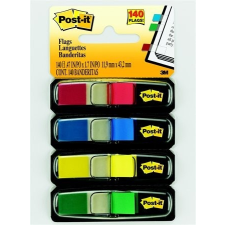 Jelölőcímke, műanyag, 4x35 lap, 12x43 mm, 3M POSTIT, vegyes jegyzettömb