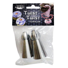  JEM cupcake díszítőcső szett, Twist 3, rozsdamentes acél, 2 db sütés és főzés