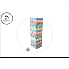 Jenga - színes állatos fajáték