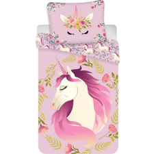 Jerry Fabrics ágynemű huzat- Unicorn / egyszarvú flowers lakástextília