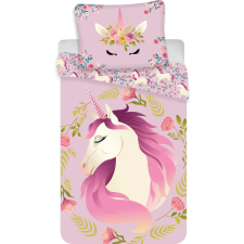 Jerry Fabrics ágynemű huzat- Unicorn / egyszarvú flowers (8592753024577) lakástextília