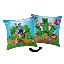 Jerry Fabrics Párna - Minecraft Creeper Rush, 40×40 cm lakástextília