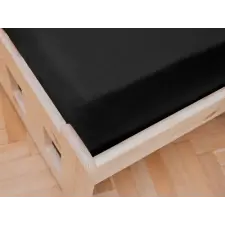  Jersey fekete lepedő EXCLUSIVE 90x200 cm lakástextília