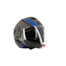 Jet / Nyitott Sisak Trendy T-406 Hopis szürke/kék/matt fekete XS bukósisak