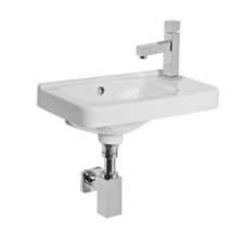 Jika CUBITO aszimmetrikus kézmosó 45x25 cm, jobb oldali csaplyukkal, fehér H8114240001061 fürdőszoba kiegészítő