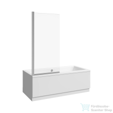 Jika NION 75x150 cm-es kádparaván átlátszó üveggel, fényes ezüst színű profillal, H2572N50026681 kád, zuhanykabin