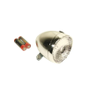 Jing Yi 1 LED-es elemes első lámpa, retro, krómozott