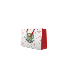  Jingle Bells papír ajándéktáska horizontal 33,5x26,5x13cm ajándéktasak