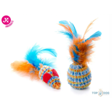  JK macska labda tollal 2db 10-12cm játék macskáknak