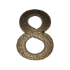 Jkh HÁZSZÁM "8", ALUMÍNIUM 10 CM BARNA