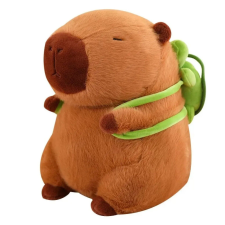 JM Capybara plüss levehető teknős hátizsákkal 25cm plüssfigura