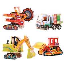 JM Fa szerelőautó 3D puzzle fajáték