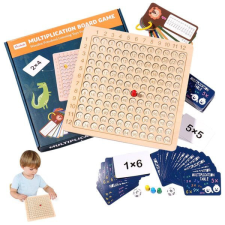 JM Készségfejlesztő fa játék iskolásoknak – szorzótábla oktató társasjáték rengeteg színes kiegészítővel kreatív és készségfejlesztő