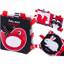 JM Kontrasztos babakönyv, puha könyv, csendes könyv, textilkönyv kreatív és készségfejlesztő