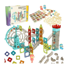 JM Márvány Mágneses Blokkok, Labdapálya Hanggal És Zenével, 118 Elem barkácsolás, építés