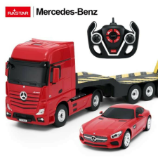 JM Távirányítós autó Rastar 74920 Mercedes-Benz Actros 1:26 piros távirányítós modell