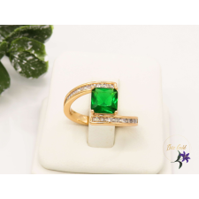  Joanna-zöld antiallergén köves gyűrű-18k gyűrű