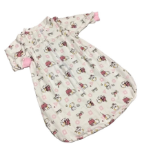 Jóhír-Gólyahír Gólyahír vékony hosszú ujjú pamut hálózsák - Fehér Rózsaszín Kutyás 86 hálózsák, pizsama