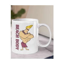 Johnny Bravo beach body bögre - egyedi mintás, több színben ajándéktárgy