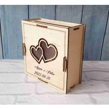  Jókívánság gyűjtő doboz szíves, sorsjegy esküvőre dekorációs kellék