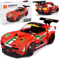 Jokomisiada Super Car Piros Színű Versenyautó - 164 Építőblokkból Álló Készlet (ZA4289) barkácsolás, építés