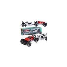 Jokomisiada Utánfutós Terepjáró Sportkocsival - Piros/Fehér ( ) autópálya és játékautó