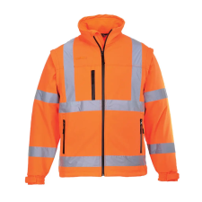  Jól láthatósági Softshell dzseki (3L) PW_S428ORRXL Narancs - XL méret láthatósági ruházat