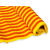 JOLLY Krepp-papír Jolly 50x200 cm 28g/m2 sárga piros csíkos
