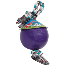 Jolly Pets Romp-n-Roll  labda kötéllel 10 cm lila kutyajáték játék kutyáknak