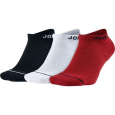 Jordan jumpman no-show socks (3 pair) zokni unisex fekete/fehér/piros m