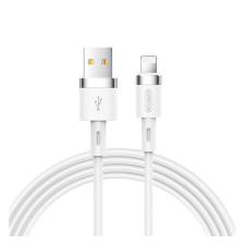 JOYROOM adatkábel (USB - lightning, 2.4A, gyorstöltő, 120cm, törésgátló) FEHÉR kábel és adapter