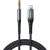JOYROOM Audió kábel, Lightning, 1 x 3,5 mm jack, 100 cm, cipőfűző minta, Joyroom A2, SY-A02, fekete (G112683)