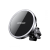 JOYROOM autós tartó (15W, szellőzőre, QI Wireless, vezeték nélküli töltés, 360°-ban forgatható, Magsafe rögzítés) FEKETE