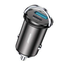 JOYROOM autós töltő USB aljzat / Type-C aljzat (4.5V / 5000mA, 20W, PD gyorstöltés támogatás, mini) FEKETE (C-A45_B) mobiltelefon kellék