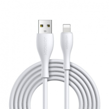 JOYROOM Bowling Data kábel USB / Lightning 2.4A 1m, fehér kábel és adapter