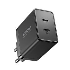 JOYROOM JR-TCF09 2x USB-C hálózati töltő 40W - Fekete mobiltelefon kellék