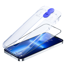 JOYROOM Knight üveg iPhone 14 Pro Max készülékhez rögzítő készlettel Clear (JR-H12) mobiltelefon kellék