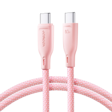 JOYROOM Multi-Color Series SA34-CC3 USB-C / USB-C kábel 60W gyors átvitel 1m - rózsaszín mobiltelefon kellék