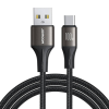 JOYROOM SA25-AC6 USB-A apa - USB-C apa 2.0 Adat és töltőkábel - Fekete (1.2m)