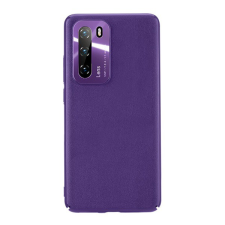 JOYROOM STAR LORD műanyag telefonvédő (ultravékony, fém kameravédő keret, bőr hatású bevonat) LILA [Huawei P40] (JR-BP707_P) tok és táska