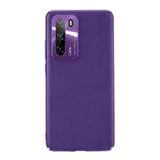 JOYROOM star lord műanyag telefonvédő (ultravékony, fém kameravédő keret, bőr hatású bevonat) lila jr-bp707_p tok és táska