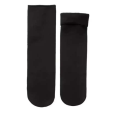  JOZY® női bolyhos, puha meleg pamut zokni, 25 cm hosszú, egy méret, minden fekete