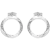 JSB Bijoux Karikák Swarovski kristályokkal 92400416cr (Ag925/1000, 1 g)