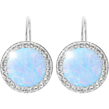 JSB Bijoux Opálok Swarovski kristálykövekkel Light Blue92400025l-bl (Ag925/1000, 2,1 g) fülbevaló
