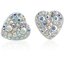JSB Bijoux Swarovski® kristályokkal díszített szív fülbevaló (többszínű) fülbevaló