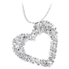 JSB Bijoux Szív Rock Swarovski® kristály kövekkel (fehér) nyaklánc