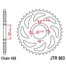 JT JTR803.45 hátsó lánckerék JT  Erőátviteli alkatrészek Láncok, lánckerekek, láncszettek Hátsó lánckerekek egyéb motorkerékpár alkatrész