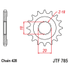 JT SPROCKETS acél standard első lánckerék 785 - 428 JT SPROCKETS Erőátviteli alkatrész Lánc, lánckerék, láncszett Első lánckerék