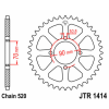  JT SPROCKETS acél standard hátsó lánckerék 1414 - 520