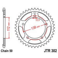 JT SPROCKETS Acél Standard Hátsó Láncszem 302 - 530 egyéb motorkerékpár alkatrész